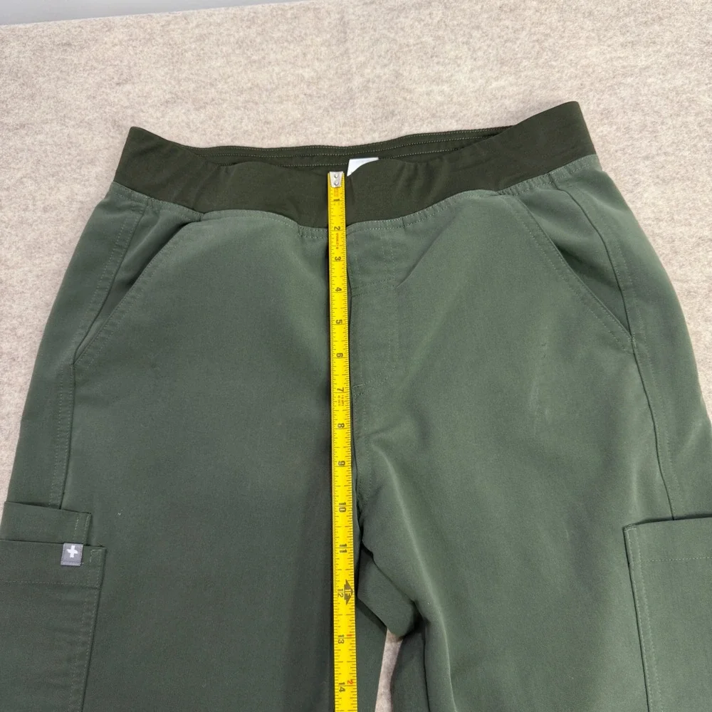 FIGS Axim Cargo Scrub Pants Olive Green Elastic Waist Mens T2001S